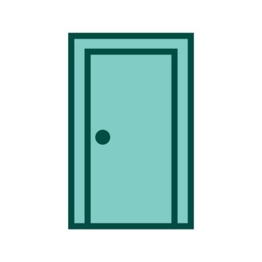 Moda Biçimli Kapı Simgesi İzole Arkaplan 