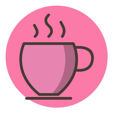 Kahve ikonu vektör illüstrasyonu