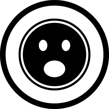 Moda Tarzı İzole Arkaplanda Şaşırmış Emoji Simgesi 