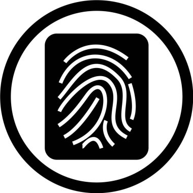 parmak izi ikonu vektör illüstrasyonu