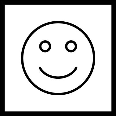 Gülümseme simgesi, vektör illüstrasyonu