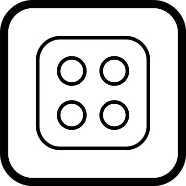 Zar Dört Simgesi Stili İzole Arkaplan