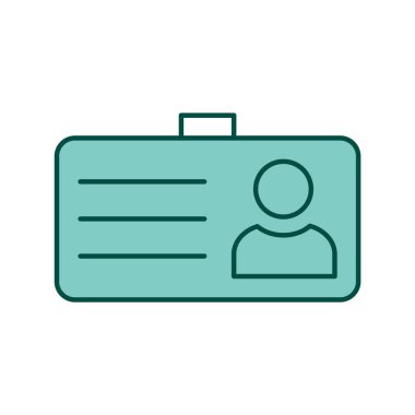  Moda Biçimli Öğrenci Kart Simgesi İzole Arkaplan      