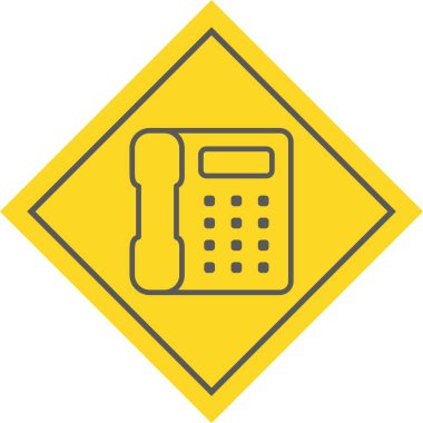 Moda Biçimli Telefon Simgesi İzole Arkaplan