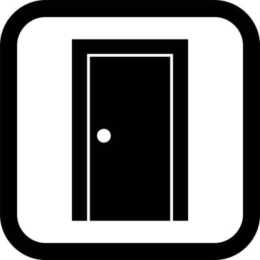 Moda Biçimli Kapı Simgesi İzole Arkaplan 