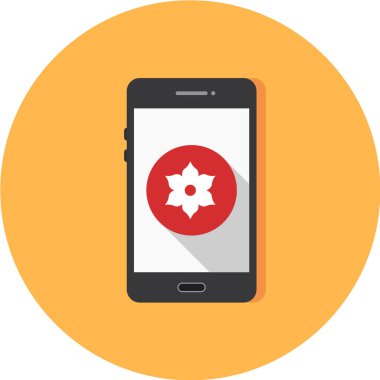 Modern telefon simgesinin vektör illüstrasyonu 