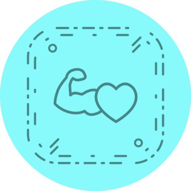 Moda Biçimli Sağlıklı Kalp Simgesi İzole Arkaplan