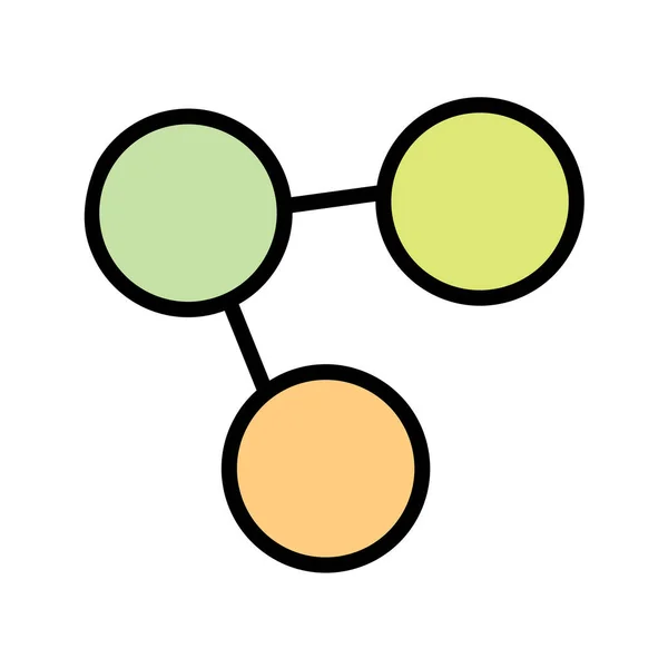 Molekül Netzwerkstruktur Symbol Vektor — Stockvektor