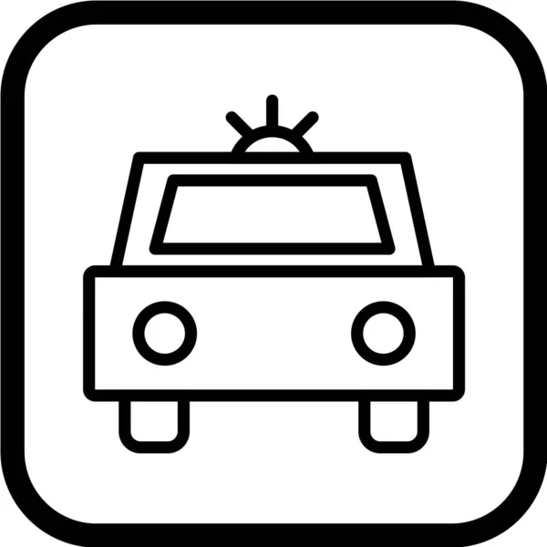 Icono Vector Signo Coche — Archivo Imágenes Vectoriales