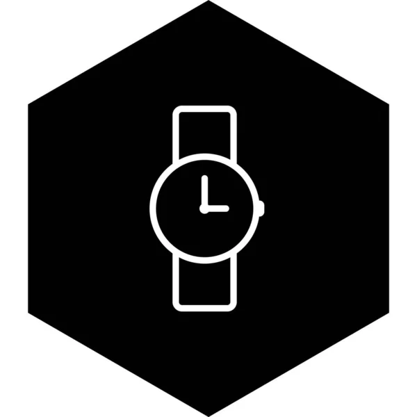 Icono Del Reloj Estilo Moda Aislado Fondo — Archivo Imágenes Vectoriales