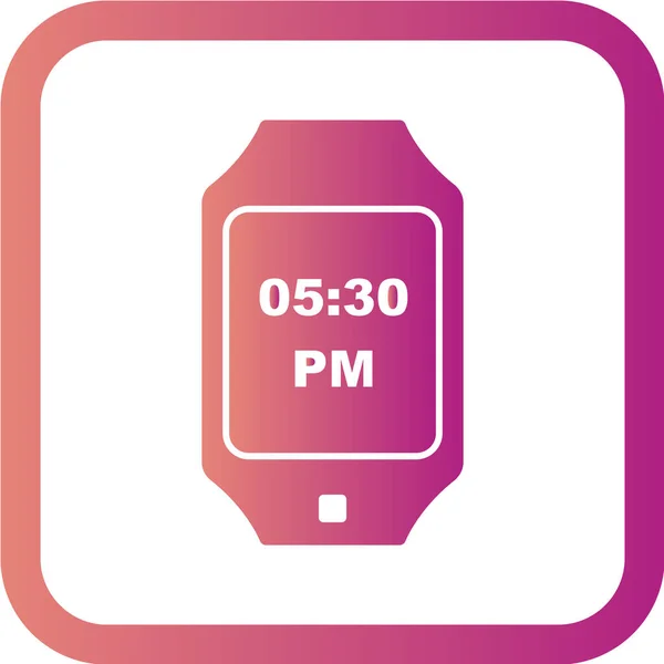 Ilustración Vectorial Simple Reloj Inteligente Icono — Vector de stock