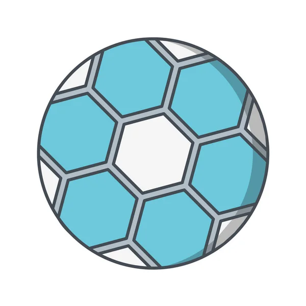 Fotbalový Míč Ikona Kresleném Stylu Izolované Bílém Pozadí Vektorová Ilustrace — Stockový vektor
