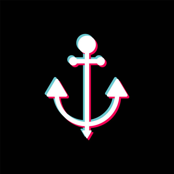 Anchor Icon Trendy Style Isolated Background