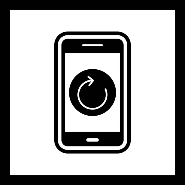 Reset Mobile Application Icon Trendigen Stil Isolierten Hintergrund — Stockvektor