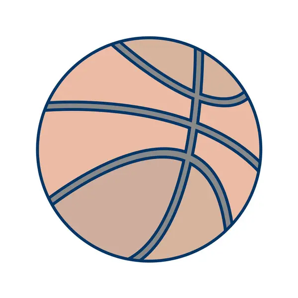 Baloncesto Bola Icono Vector Ilustración — Archivo Imágenes Vectoriales