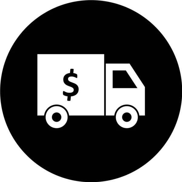 Ikona Ciężarówki Białym Tle — Wektor stockowy