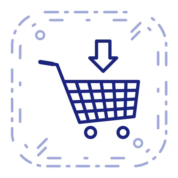 Shopping Cart Line Icon — Stock Vector