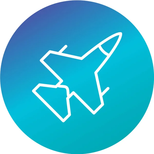 Иконка Вектора Самолета Дорожный Знак Символ Полета — стоковый вектор