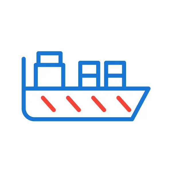 Cargo Ship Icon Vector Illustration — Stock Vector