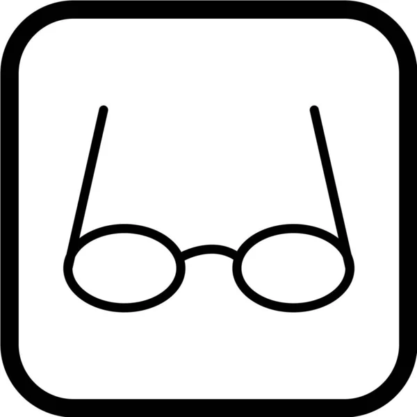 Gafas Simples Vector Icono — Archivo Imágenes Vectoriales