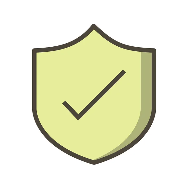 Ikona Štítu Ochrana Bezpečnosti Nebezpečné Téma Izolovaný Design Vektorová Ilustrace — Stockový vektor