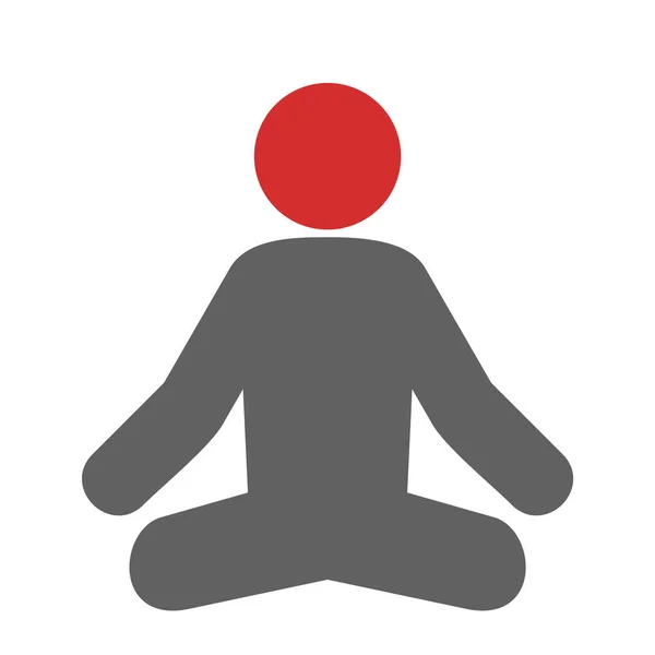 Icono Yoga Estilo Moderno Fondo Aislado — Archivo Imágenes Vectoriales
