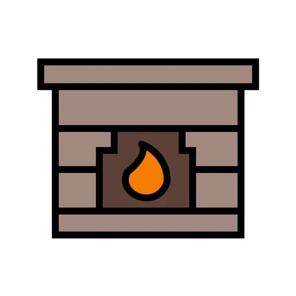 Flame Vector Illustration Simple Icon — Stock Vector