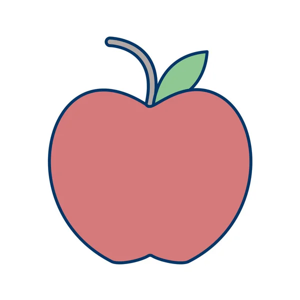 Icono Manzana Sobre Fondo Blanco Ilustración Vectorial — Vector de stock