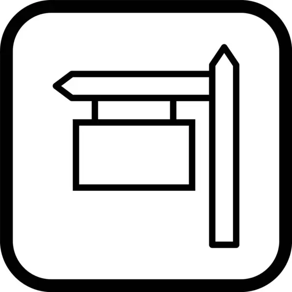 Icône Panneau Signe Dans Fond Isolé Style Mode — Image vectorielle
