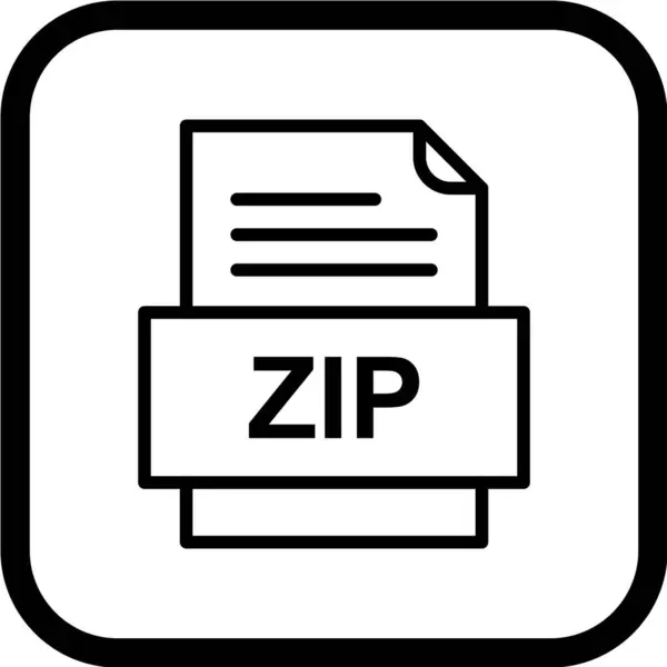 Format Zip Icône Symbole Vectoriel Illustration — Image vectorielle