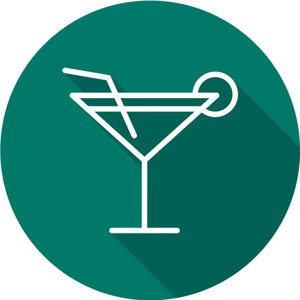 Cocktail Icon Vector Illustration — Stock Vector