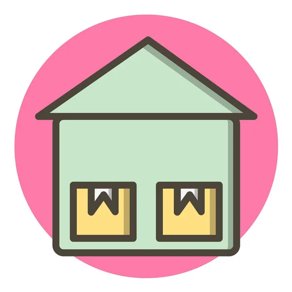 House Colored Vector Icon — Stock Vector