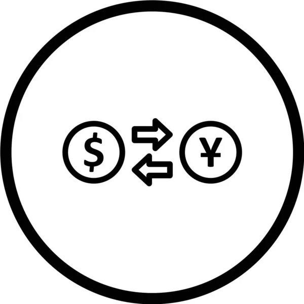 Иконка Вектора Доллара Денег — стоковый вектор