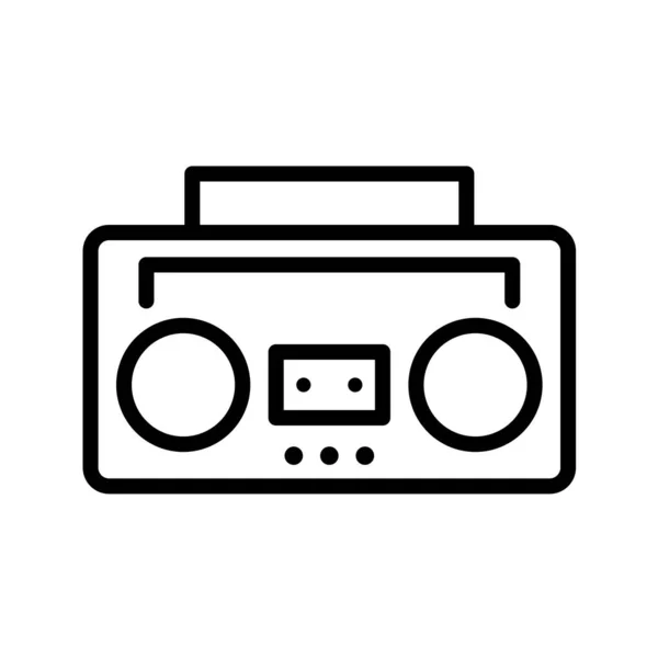Desenho Ilustração Vetorial Ícone Fita Cassete Áudio —  Vetores de Stock