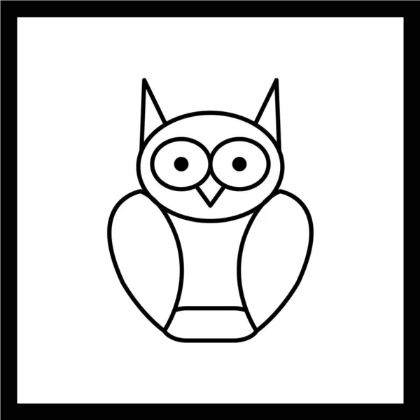 Owl Vector Ícone Ilustração —  Vetores de Stock