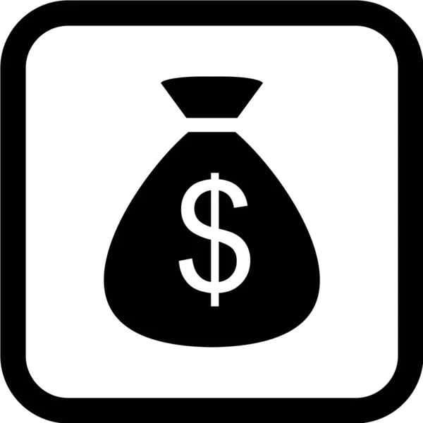Dollar Tasche Symbol Vektor Abbildung — Stockvektor