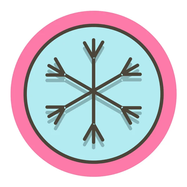 Copo Nieve Icono Vector Ilustración — Archivo Imágenes Vectoriales