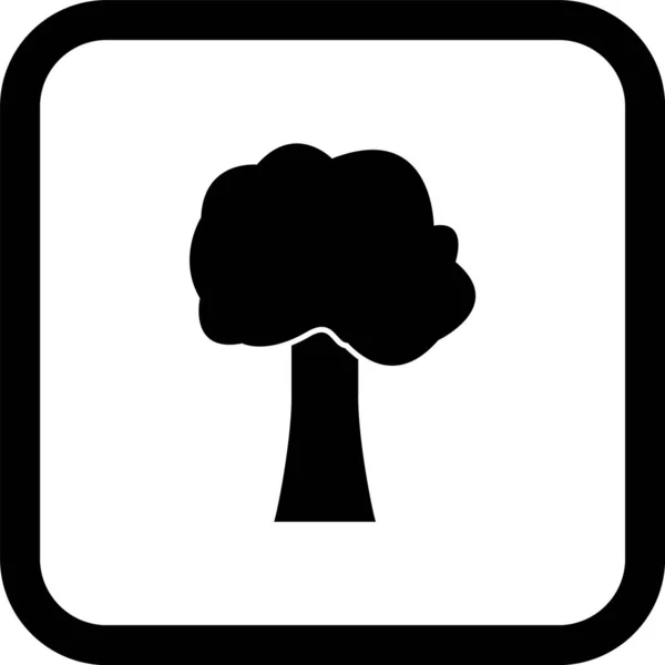 Icono Árbol Estilo Moda Fondo Aislado — Vector de stock