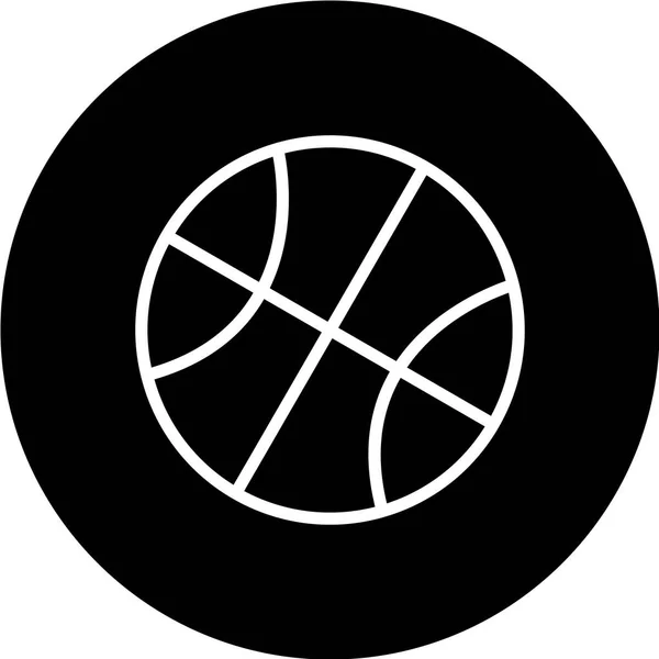 Icono Pelota Baloncesto Ilustración Vectorial — Archivo Imágenes Vectoriales