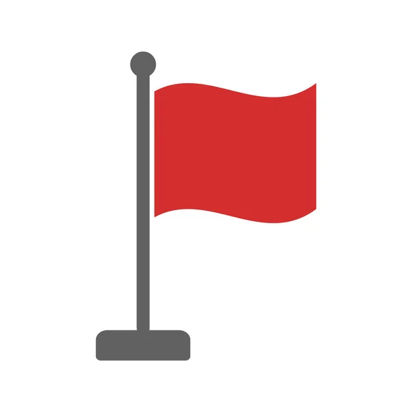Icono Bandera Estilo Moda Fondo Aislado — Vector de stock
