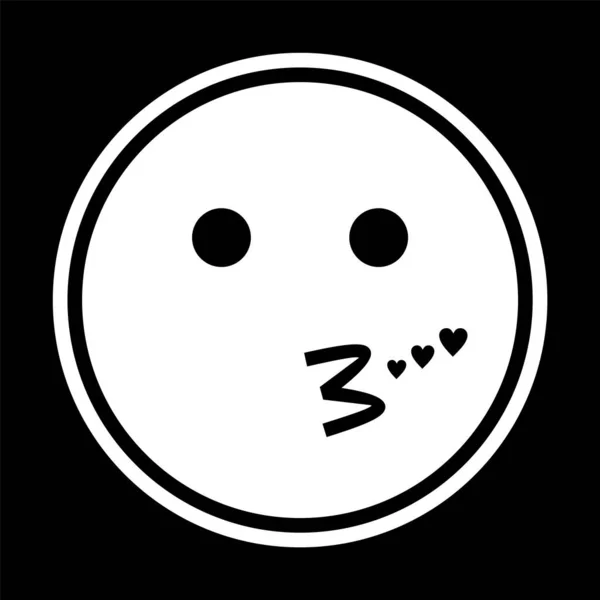 Beso Emoji Icono Estilo Moda Aislado Fondo — Vector de stock