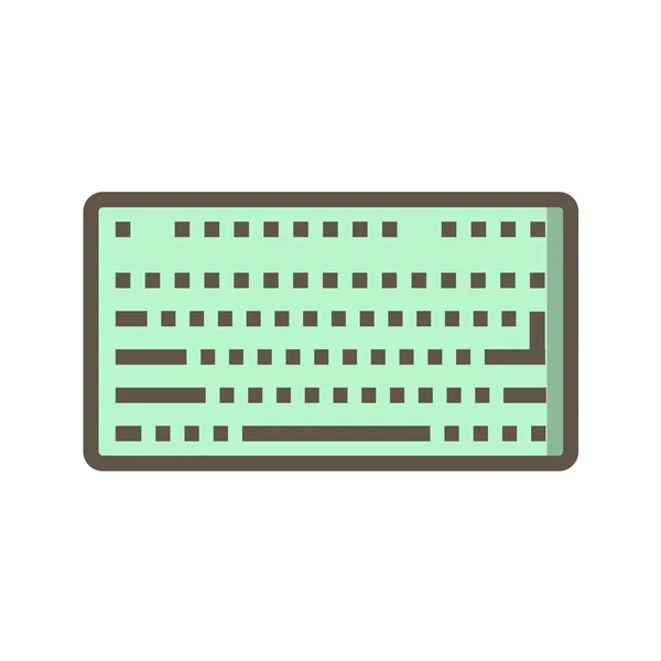 计算机键盘隔离图标矢量图解设计 — 图库矢量图片