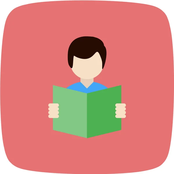 Lezen Boek Pictogram Illustratie Ontwerp — Stockvector