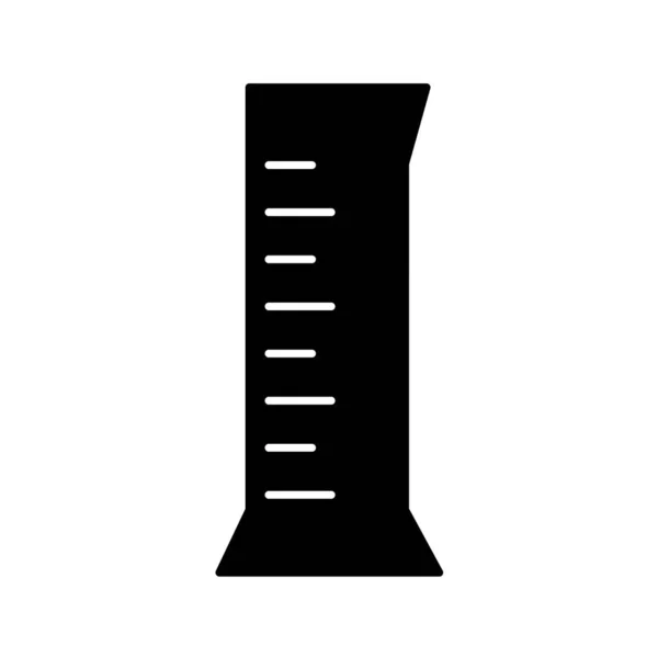 Reagenzglas Symbol Schwarzen Stil Isoliert Auf Weißem Hintergrund Schule Symbol — Stockvektor