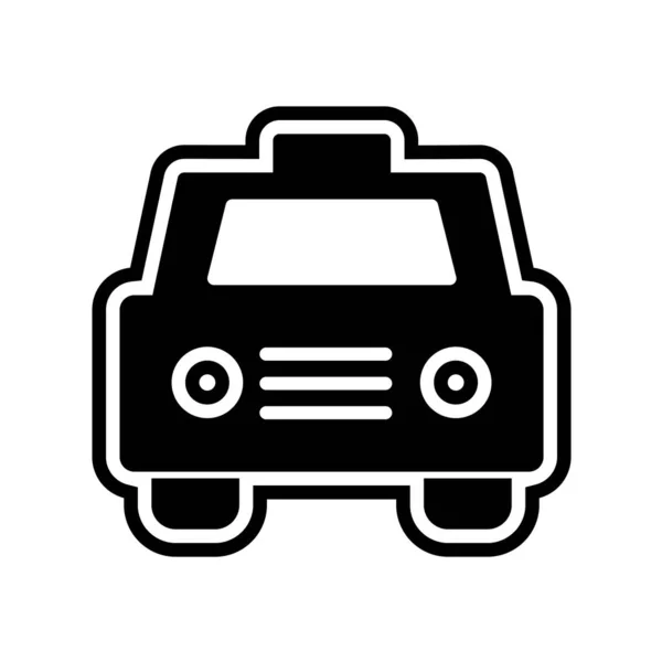 タクシーカーアイコンベクトルイラストグラフィックデザイン — ストックベクタ