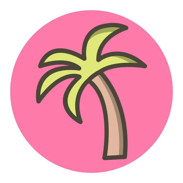 Icono Palmera Estilo Moda Fondo Aislado — Vector de stock