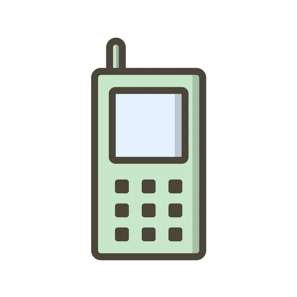 Illustrazione Vettoriale Semplice Icona Del Vecchio Telefono — Vettoriale Stock