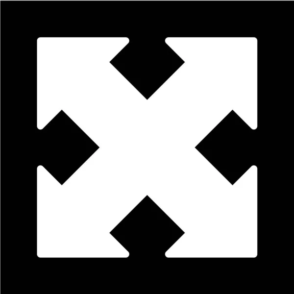 Arrows Vector Icon Símbolo Plano Color Negro Ángulos Redondeados Fondo — Archivo Imágenes Vectoriales