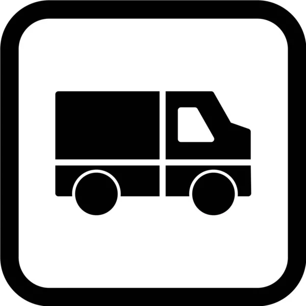 Vrachtwagen Web Icoon Vector Illustratie — Stockvector