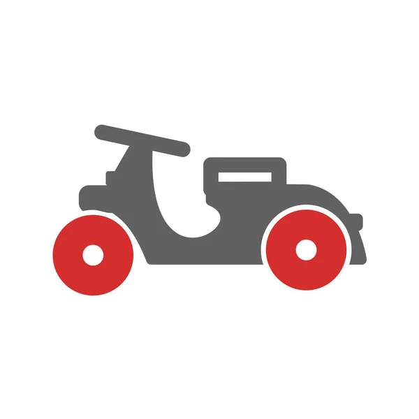 Icono Scooter Estilo Plano Aislado Sobre Fondo Blanco — Archivo Imágenes Vectoriales